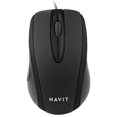 7. Mysz uniwersalna przewodowa Havit HV-MS753 (czarny/czerwony)