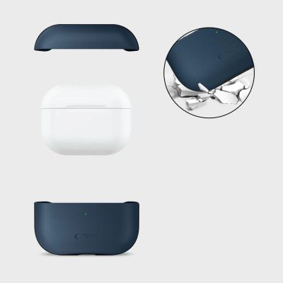 6. Etui Tech-Protect NaturalFit na AirPods Pro 3 - granatowe