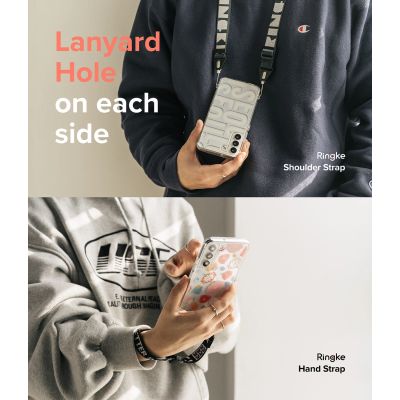 4. Ringke Fusion Design pancerne etui pokrowiec z żelową ramką Samsung Galaxy S22+ (S22 Plus) przezroczysty (Seoul) (F593R89)