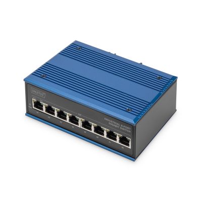 2. ASSMANN Electronic DN-651121 przełącznik sieciowy Gigabit Ethernet (10/100/1000) Obsługa PoE Czarny, Niebieski
