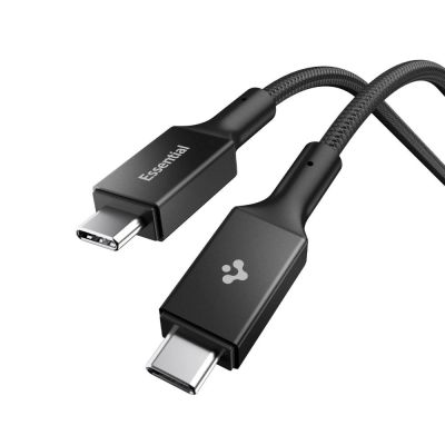 Kabel Spigen Essential EB24015CC USB-C / USB-C 240W 150cm - czarny