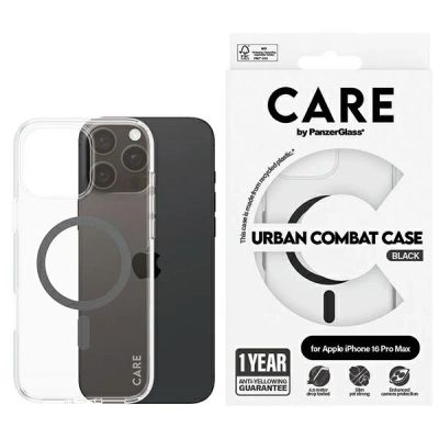 Etui CARE by PanzerGlass Flagship Case z MagSafe na iPhone 16 Pro Max - czarne