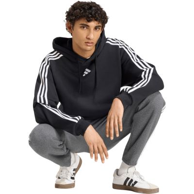 6. Bluza męska adidas Essentials 3-Stripes French Terry Hoodie czarna KY6605