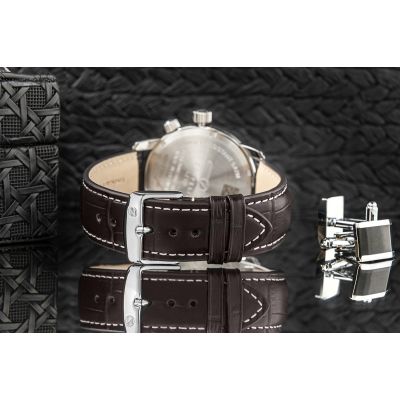 2. Zegarek Męski ZEPPELIN LZ127 Graf Zeppelin Dual Time 7644-5 + BOX