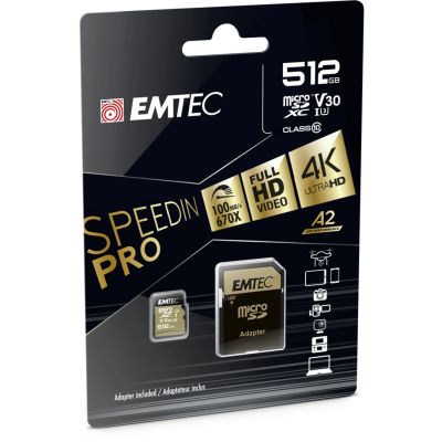 2. Emtec ECMSDM512GXC10SP pamięć flash 512 GB MicroSDXC UHS-I Klasa 10