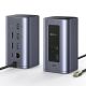 6. Stacja dokująca Baseus NU1 Air Spacemate hub 12w1 USB-C - 2xHDMI 4K@60Hz 2xUSB-C 10Gb/s 2xUSB-A 5Gb/s 2xUSB-A (480Mb/s) RJ45 SD/microSD 3.0 USB-C (PD) - szara