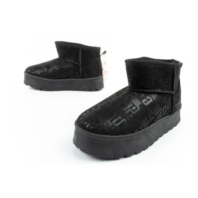8. Lee Cooper buty śniegowce damskie zimowe modne futerko ocieplane botki czarne