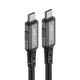 3. Kabel Acefast C1-09 USB-C / USB-C USB4 PD3.1 5A 1m - szaro-czarny