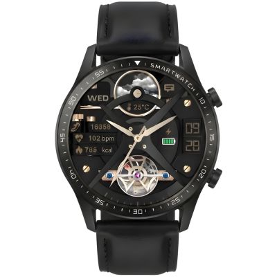 9. Smartwatch Gravity Czarny 2 Paski GT10-3