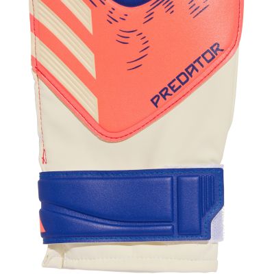 13. Rękawice bramkarskie adidas Predator Glove Training biało-pomarańczowe JN5355