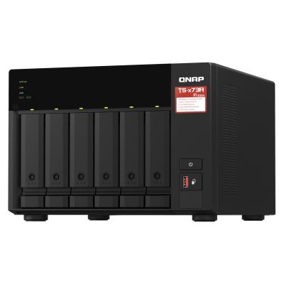 5. Qnap TS-673A-8G, Tower, 6 x 2.5"/3.5" SATA, AMD Ryzen V1500B 4C/8T, 8GB DDR4 (Max. 64GB), 2 x 2.5GbE, optional 10GbE, Single PSU, 250W