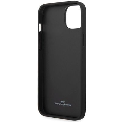 7. Etui BMW Leather Diamond Pattern na iPhone 14 - burgundowe