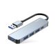6. HUB Tech-Protect V0 5w1 USB-A - USB-A 3.0 / 3x USB-A 2.0 / USB-C - szary
