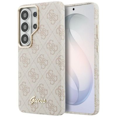 Etui Guess 4G Script MagSafe na Samsung Galaxy S26 Ultra - różowe