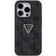 4. Etui Guess Grip Stand 4G Triangle Strass na iPhone 15 Pro - czarne