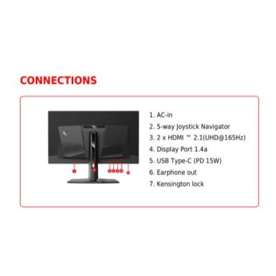 16. MSI MAG 321UP QD-OLED monitor komputerowy 80 cm (31.5") 3840 x 2160 px 4K Ultra HD Czarny