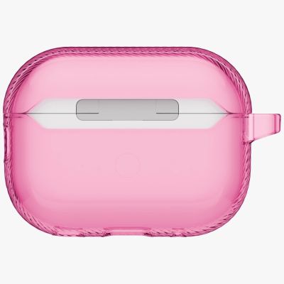 4. Etui UNIQ Glase Pro na AirPods Pro 3 Lock Case - przezroczysto-różowe