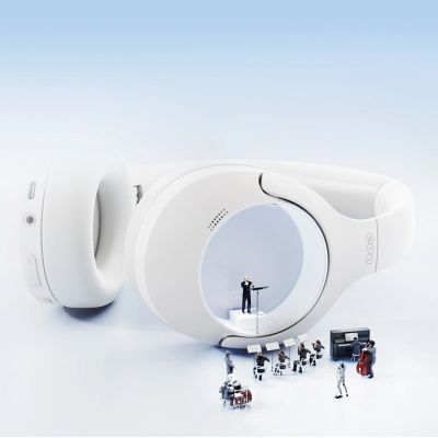 10. Słuchawki nauszne QCY H3 Lite z ANC i Bluetooth 5.3 - białe