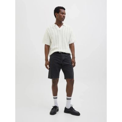 5. Jack&Jones koszulka męska JORPAROS KNIT ESTER SS CROCHET POLO 12272562 SEA SALT