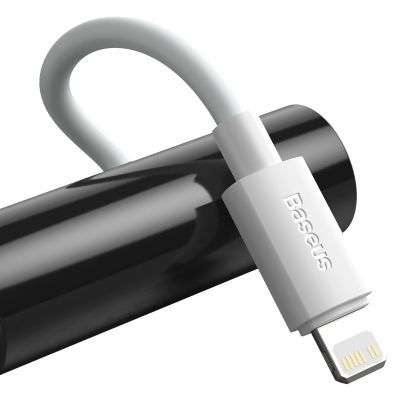 7. Kabel Baseus Simple Wisdom Lightning / USB-C 20W 1.5 m 2 szt. - biały