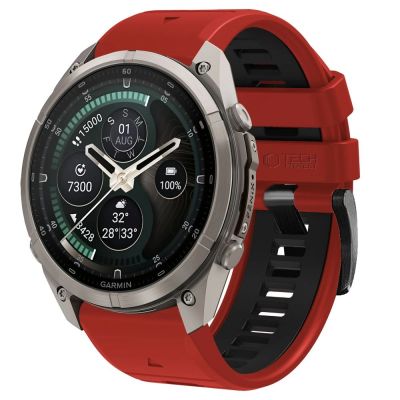Pasek Tech-Protect Iconband Pro na Garmin Fenix 5X / 5X Plus / 6X / 6X Pro / 7X / 8 / 8 Pro / 9 / 9 Pro (47 mm) - czerwono-czarny