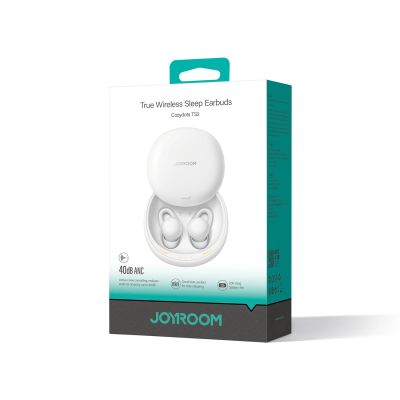 9. Słuchawki bezprzewodowe TWS Joyroom JR-TS2 Cozydots Series do spania ANC Bluetooth 5.3 - białe