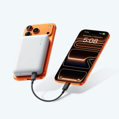 8. Powerbank Cuktech WPB100N 20 W 10000 mAh magnetyczny z podstawką - biały