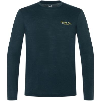 Longsleeve męski SUPER.NATURAL M APRES SKI LS granatowy