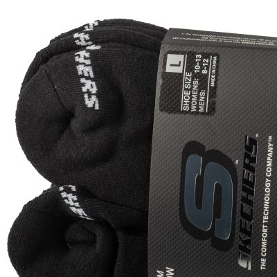 3. Skechers 6pk Unisex 1/2 Terry Crew Socks S118210-BLK Czarne 41-46