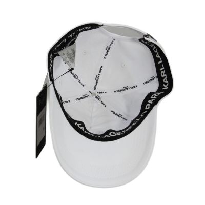 5. Czapka z daszkiem Karl Lagerfeld Paris Okulary Strapback Biała - L5WH7946-wht