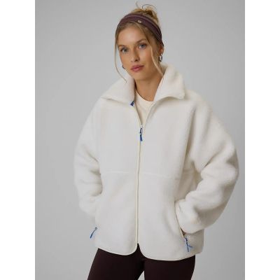 Polar sherpa loose ze stójką damski 4F 4FWAW26TFLEF463-11S
