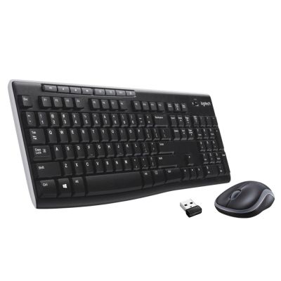 21. Klawiatura membranowa Logitech MK270 920-004508 (USB (Radio 2.4 GHz); kolor czarny)