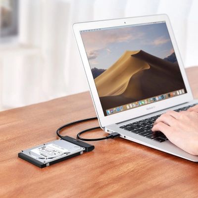 10. Ugreen adapter przejściówka dysku HDD SSD 2,5'' SATA III 3.0 - USB Typ C 3.2 Gen 1 (SuperSpeed USB 5 Gbps) czarny (70610 CM321)