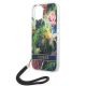 5. Etui Guess Flower Strap na iPhone 14 Plus - niebieskie