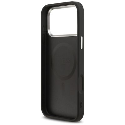 7. Etui Guess Classic Logo MagSafe na iPhone 17 Pro Max - czarne