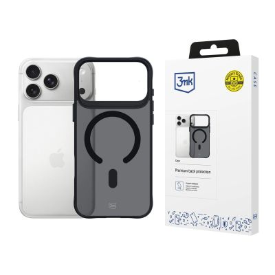 Etui 3mk Smoke MagCase na iPhone 17 Pro - czarne półprzezroczyste