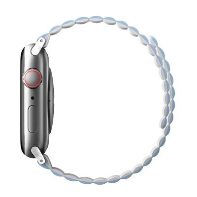 5. Pasek Uniq Revix na Apple Watch 1/2/3/4/5/6/7/8/SE/SE2/Ultra 42/44/45/49mm - biało-niebieski