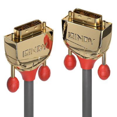 2. Lindy 36217 kabel DVI 20 m DVI-D Złoto, Szary