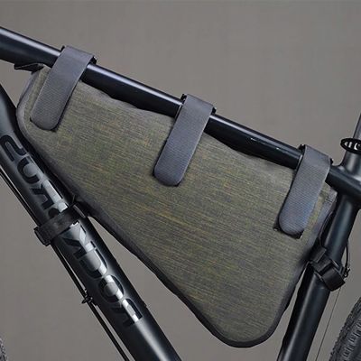 8. Torba Rockbros AS-017 rowerowa na ramę 5 l - ciemnozielona