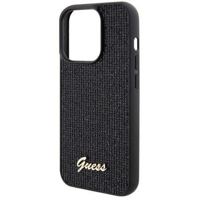 6. Etui Guess Disco Metal Script na iPhone 15 Pro - czarne
