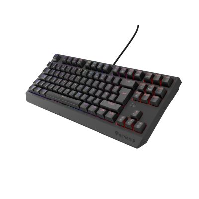 21. KLAWIATURA DLA GRACZY GENESIS THOR 230 TKL DE RGB MECHANICZNA OUTEMU RED CZARNA HOT SWAP