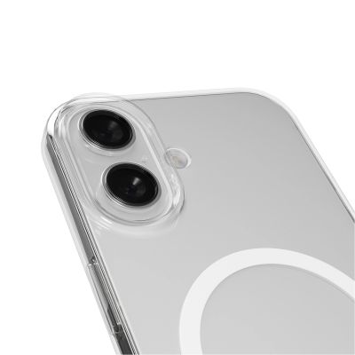 5. Etui Puro Lite Mag TPU+PC kompatybilne z MagSafe na iPhone 17 - przezroczyste z białym pierścieniem