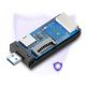 9. Ugreen czytnik kart SD / micro SD / CF / MS na USB 3.0 szary (50541)