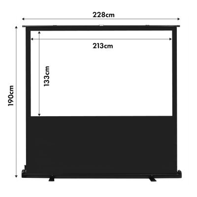 12. MACLEAN PRZENOŚNY EKRAN PROJEKCYJNY, KOMPAKTOWY, PODŁOGOWY, 100", 16:10 MC-213