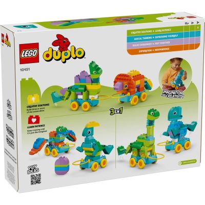 12. LEGO DUPLO 10451 3w1 Dinozaury na kółkach
