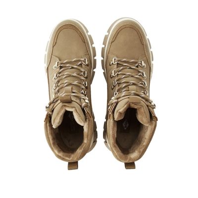 3. Lee Cooper buty zimowe damskie brązowe botki ocieplane trzewiki