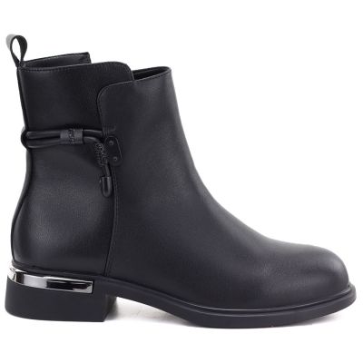 2. Skórzane botki damskie czarne D&A S.Barski MK62-7025