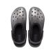 4. Klapki sandały Crocs Classic Glitter Lined Clog Srebrne - 205842-067