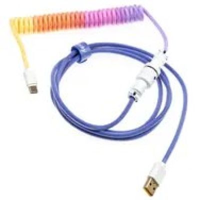 Kabel coiled Ducky Premicord Afterglow, USB Type-C do Type-A - 1,8m