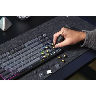 3. Corsair K65 PLUS WIRELESS 75 % RGB klawiatura Gaming RF Bezprzewodowy + USB QWERTY Angielski Czarny